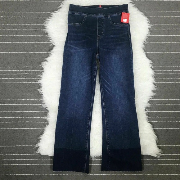 NWT Spanx Crop Flare Denim Jean Leggings Pants - Picture 5 of 8